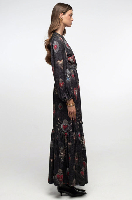 ELISIUM LONG WRAP DRESS