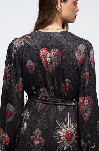 ELISIUM LONG WRAP DRESS