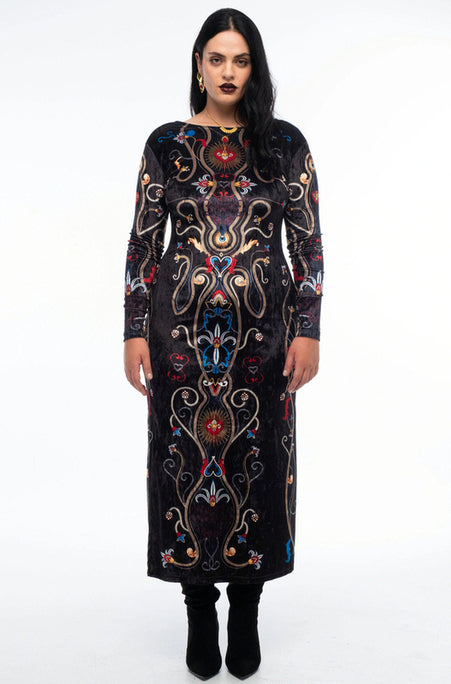 DUSK LONG SLIT DRESS