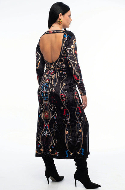 DUSK LONG SLIT DRESS