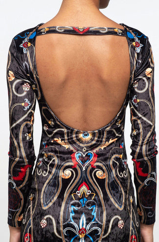 DUSK LONG SLIT DRESS