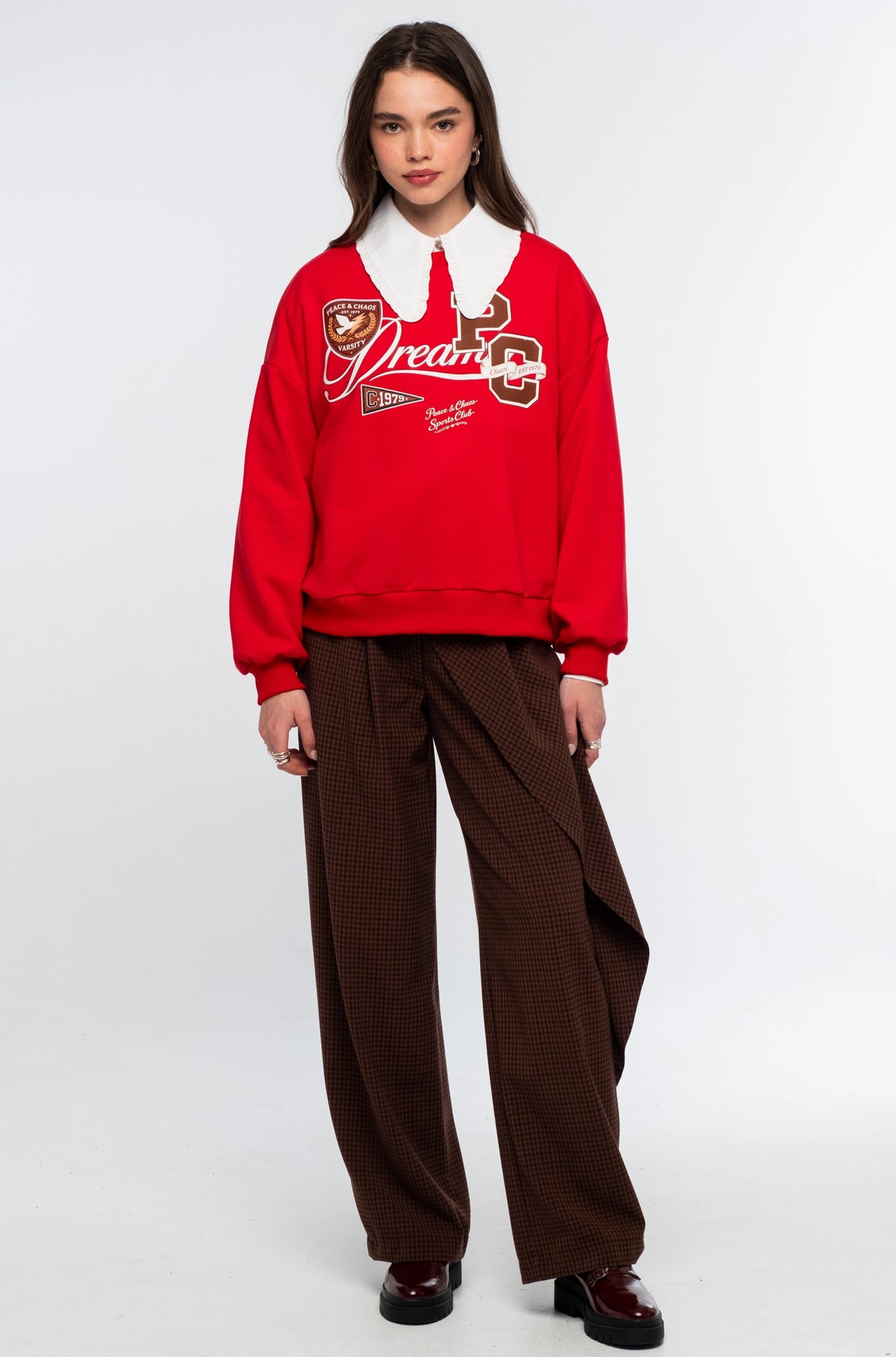 VARSITY SWEATER RED