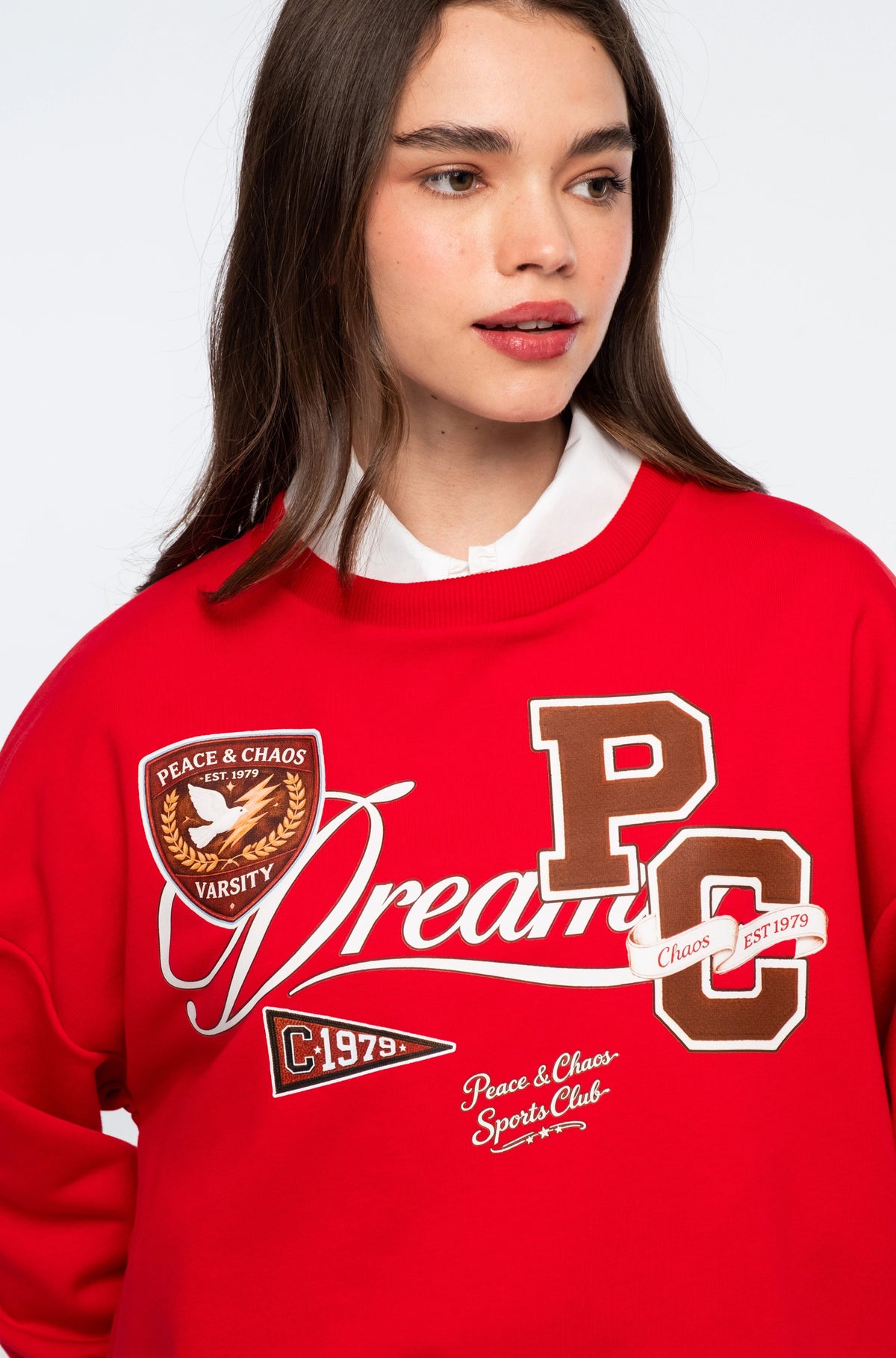 VARSITY SWEATER RED