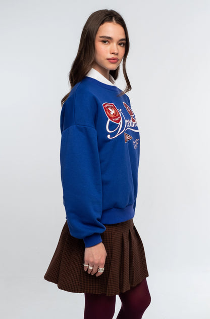 VARSITY SWEATER BLUE