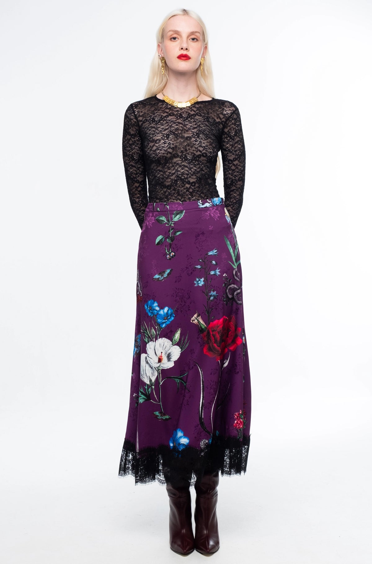 VIOLET LONG SKIRT