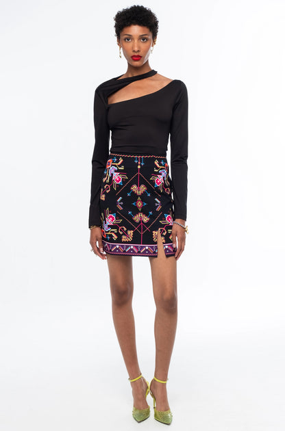 EMBLEM MINI SKIRT