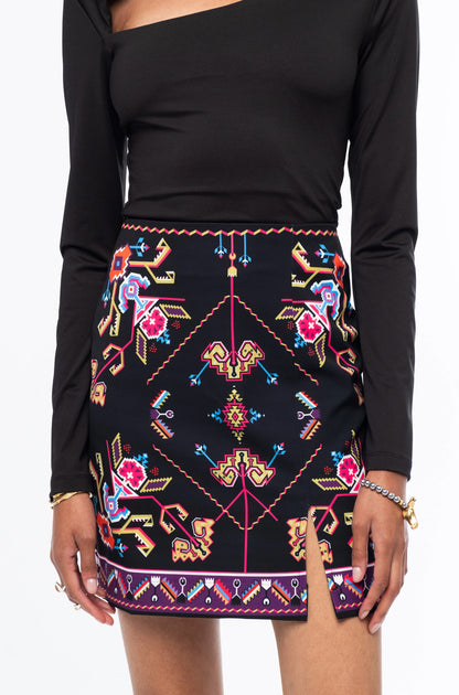EMBLEM MINI SKIRT