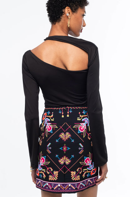 EMBLEM MINI SKIRT