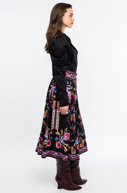 EMBLEM MIDI SKIRT
