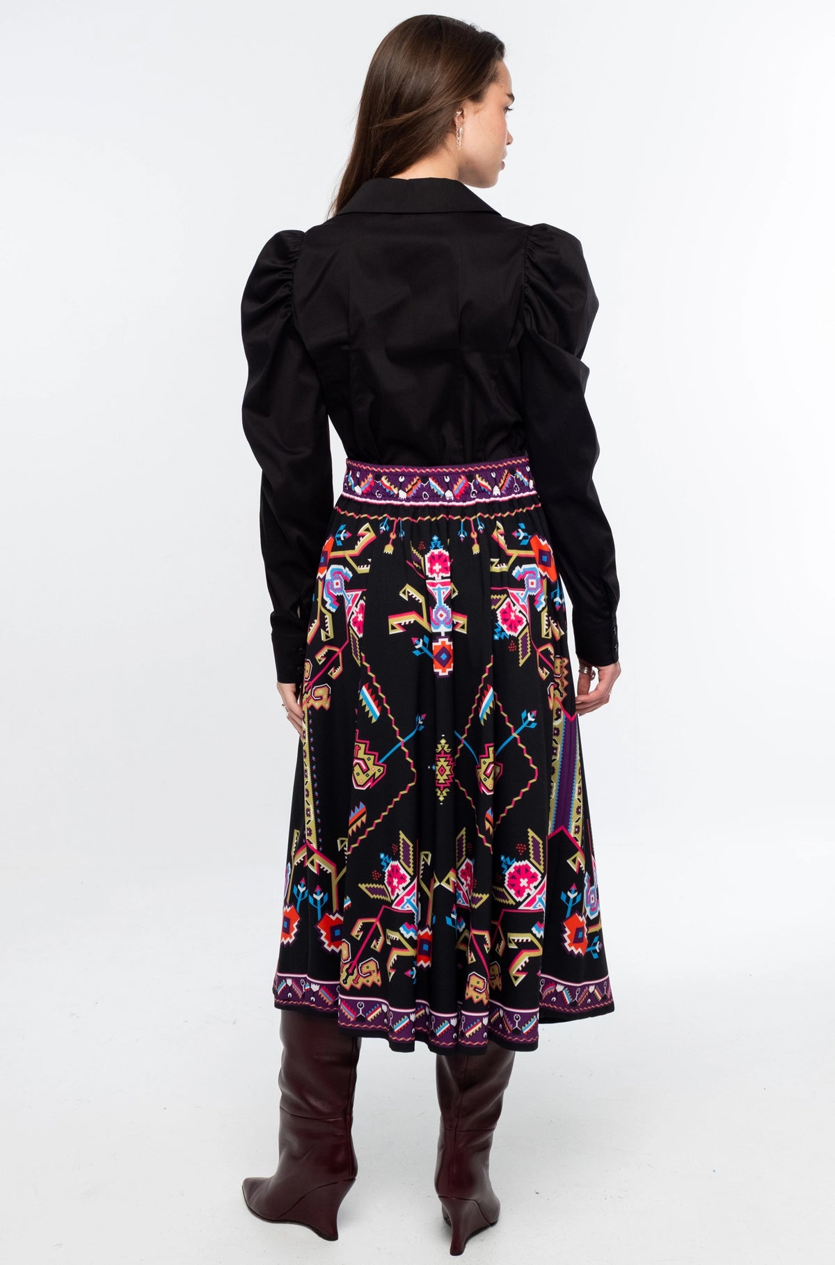 EMBLEM MIDI SKIRT