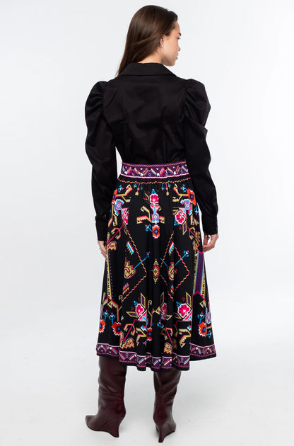 EMBLEM MIDI SKIRT