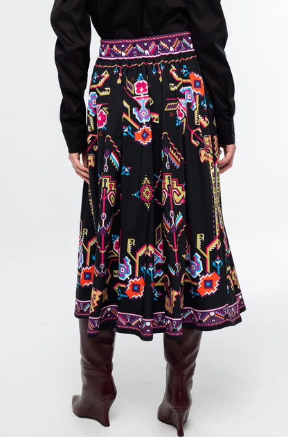 EMBLEM MIDI SKIRT