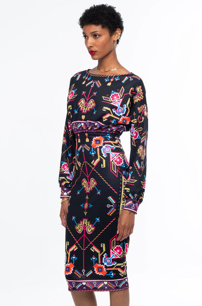 EMBLEM MIDI DRESS
