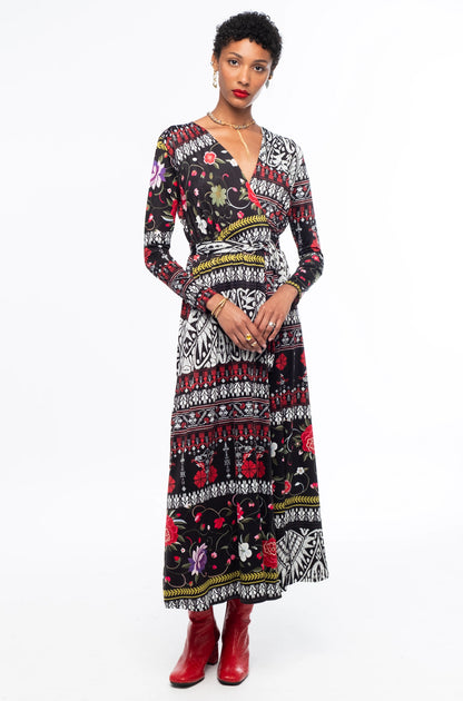 FLORA WRAP LONG DRESS