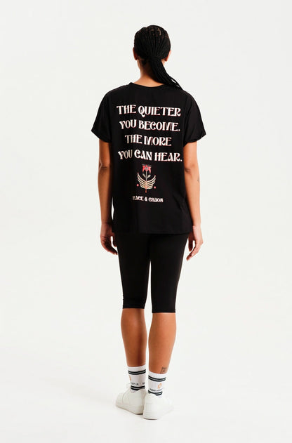 SERENITY LOOSE-ART T-SHIRT BLACK - Cotton