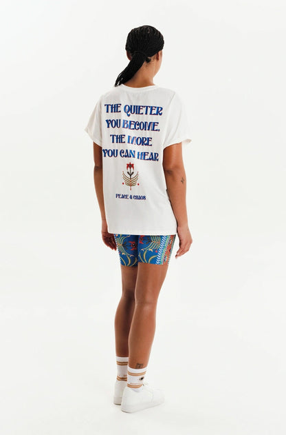 SERENITY LOOSE-ART T-SHIRT WHITE - Cotton