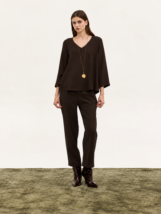  ZIZI TOP BROWN - Vesta Donna 