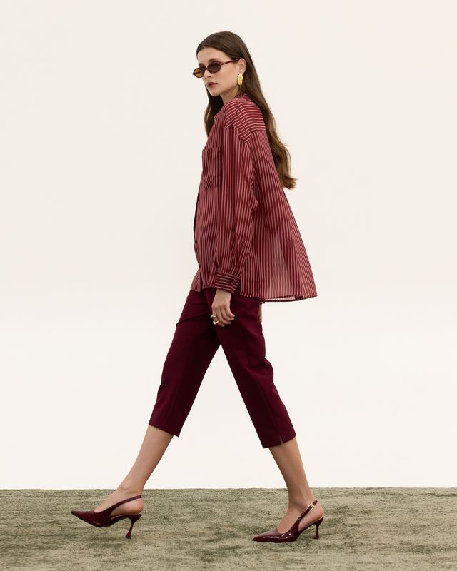 BORDEAUX STRIPED SHIRT
