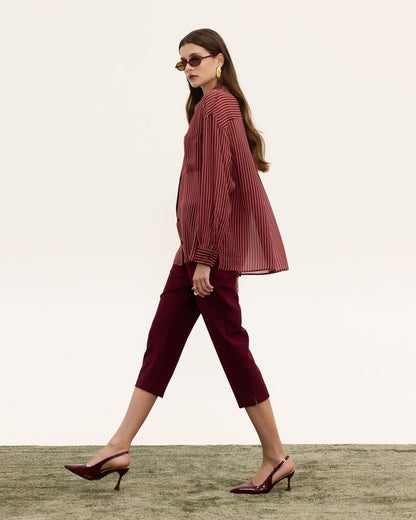 BORDEAUX STRIPED SHIRT