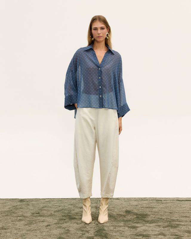 DAPHNE SHEER DOT SHIRT