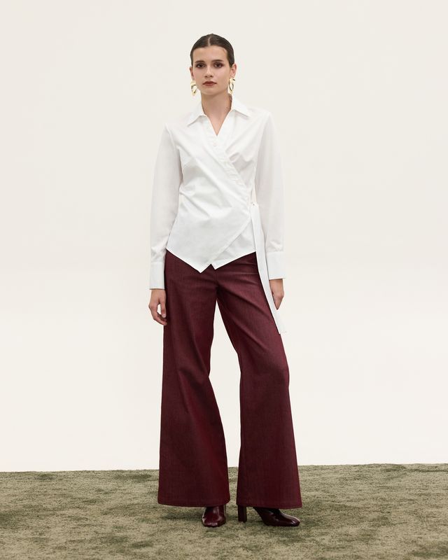 ELLIE WRAP SHIRT WHITE