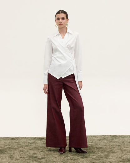 ELLIE WRAP SHIRT WHITE