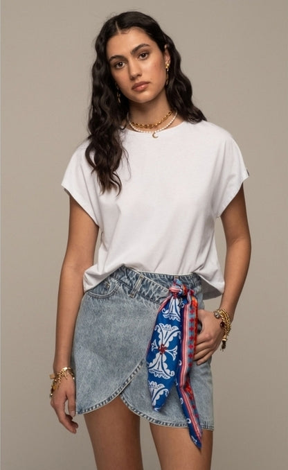 KARMIC DENIM MINI SKIRT