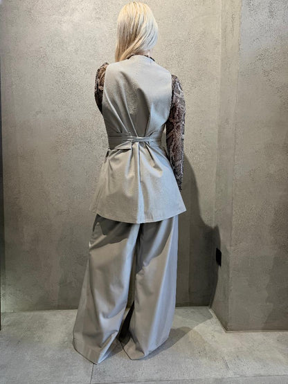 RENEE ECO LEATHER VEST GREY