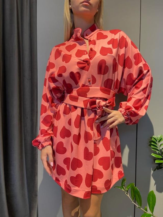 Innocent RED HEARTS DRESS - Vesta Donna