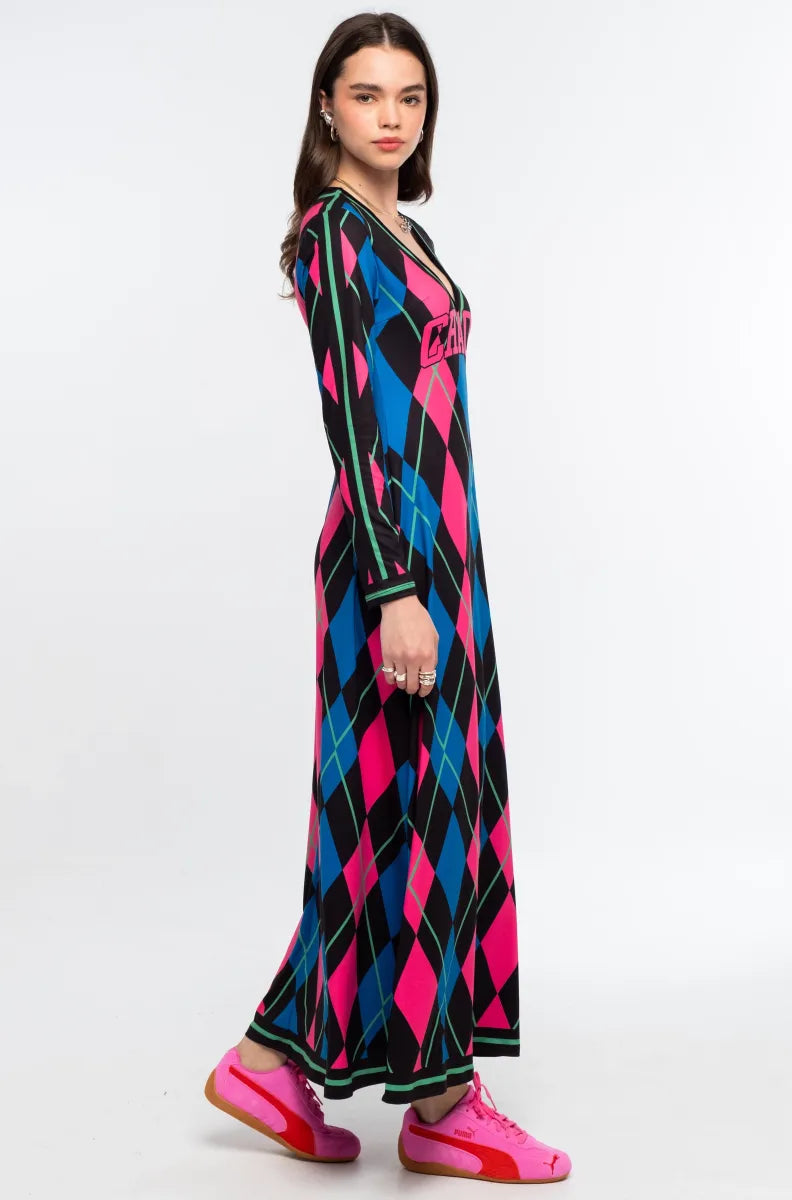 ARGYLE LONG DRESS