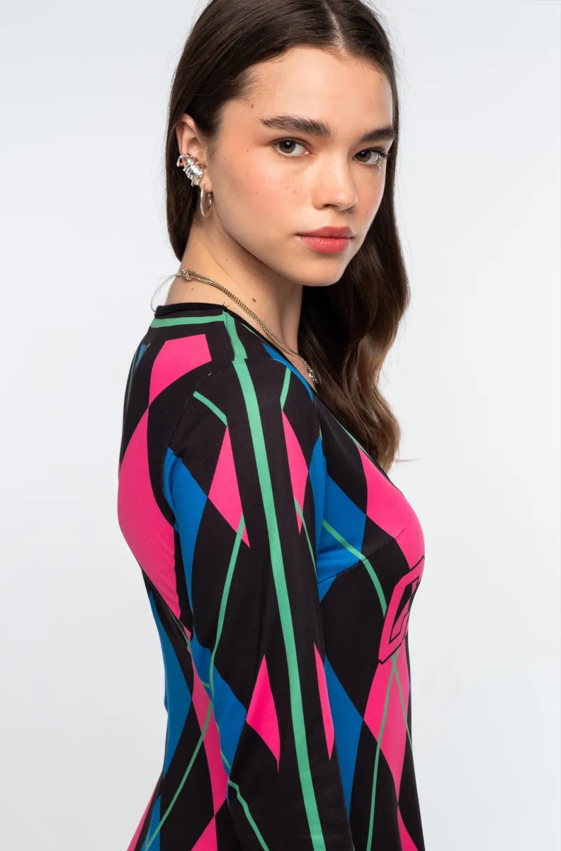 ARGYLE LONG DRESS